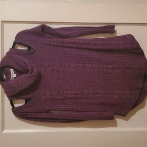 Plum Cold Shoulder Knit Long Sleeve Top!! EUC!!
